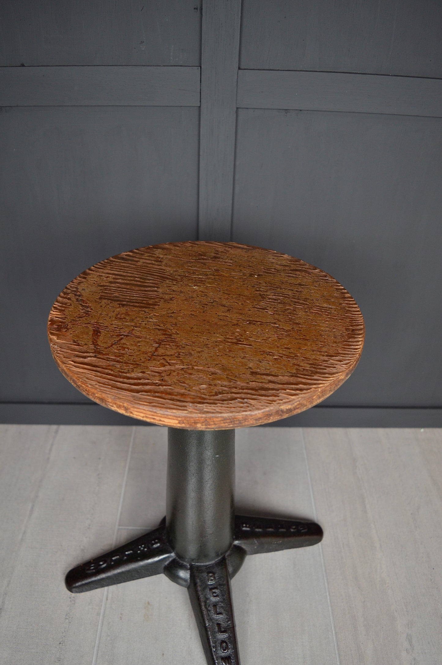Bellow industrial cast iron stool