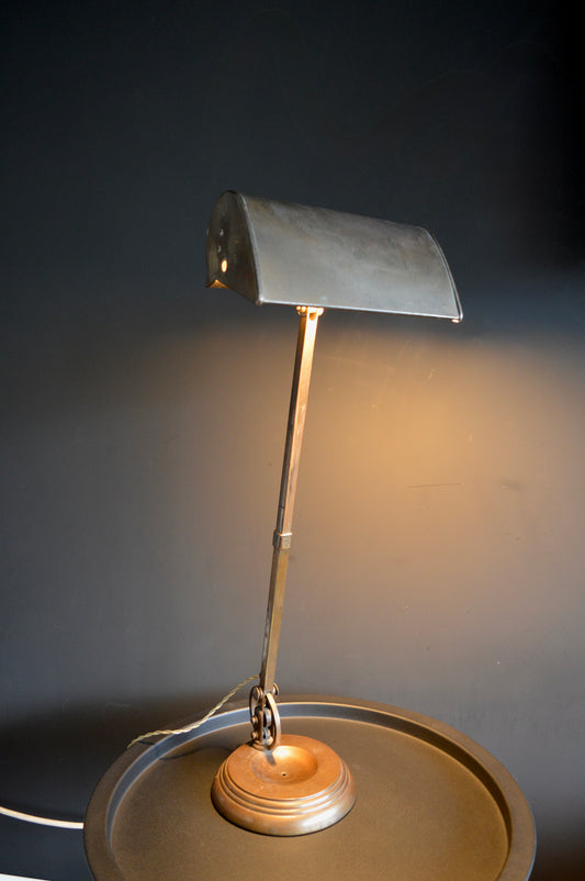 1920s GEC Copper bankers lamp