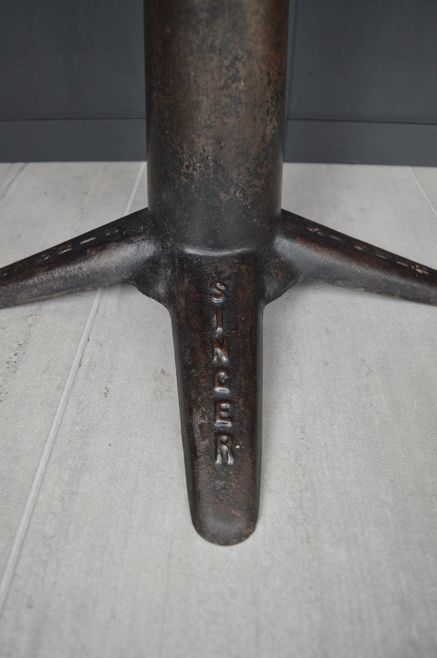 Singer cast iron industrial stool