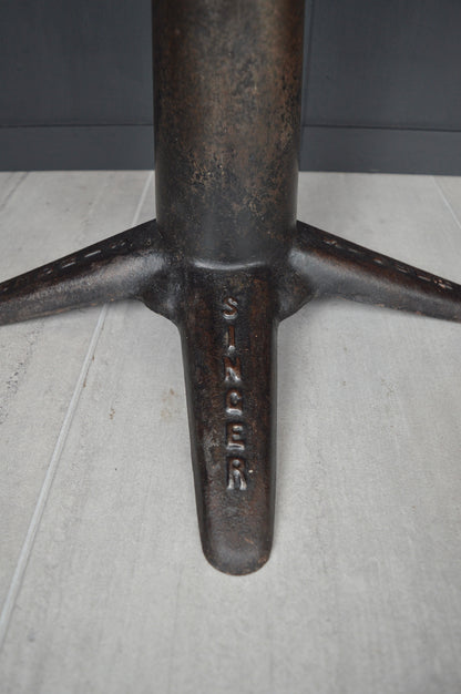 Singer cast iron industrial stool