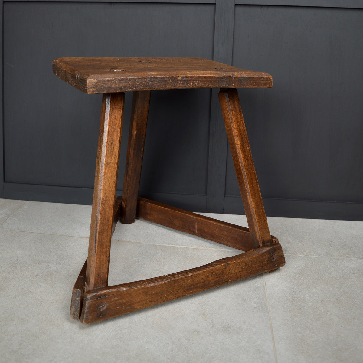 19th century wooden jewellers stool