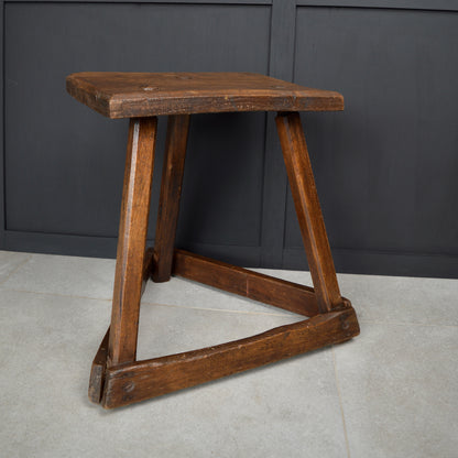 19th century wooden jewellers stool