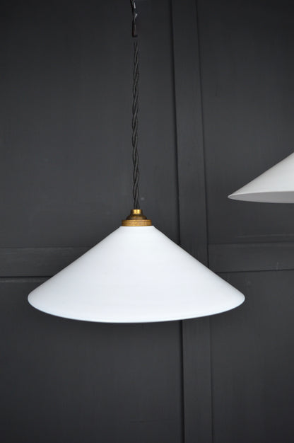 Glass coolie pendant lights