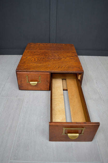 Wooden index card drawers