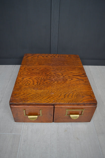 Wooden index card drawers