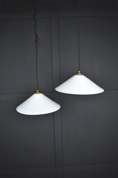 Glass coolie pendant lights