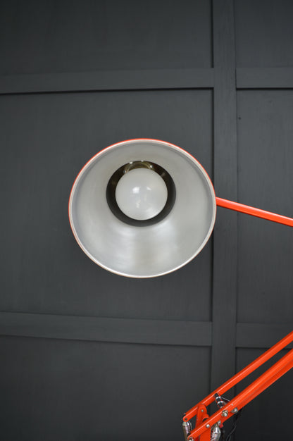 Red Anglepoise model 1227 lamp by Herbert Terry