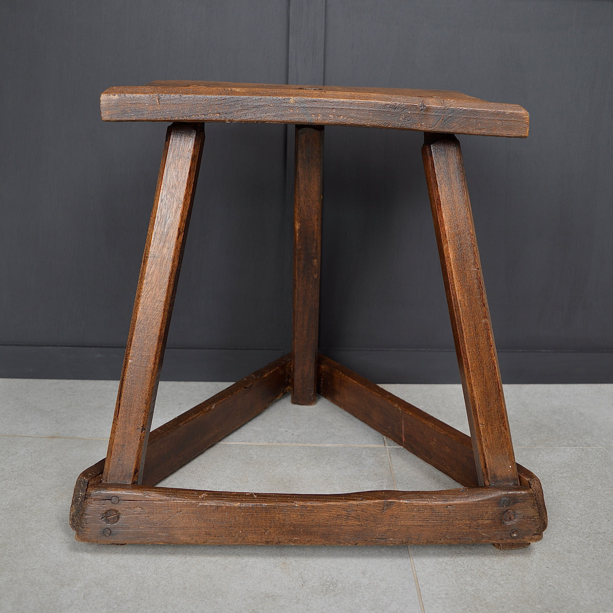 19th century wooden jewellers stool