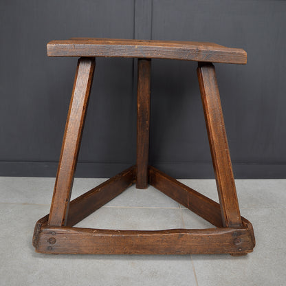 19th century wooden jewellers stool