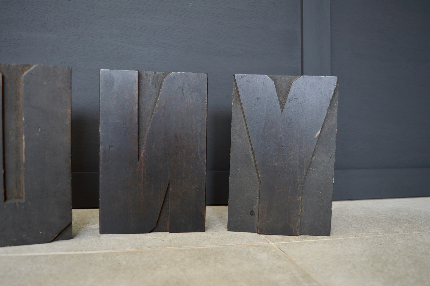 1920s Wooden letter press printing letters