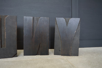 1920s Wooden letter press printing letters