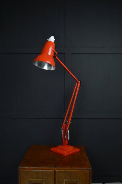 Red Anglepoise model 1227 lamp by Herbert Terry