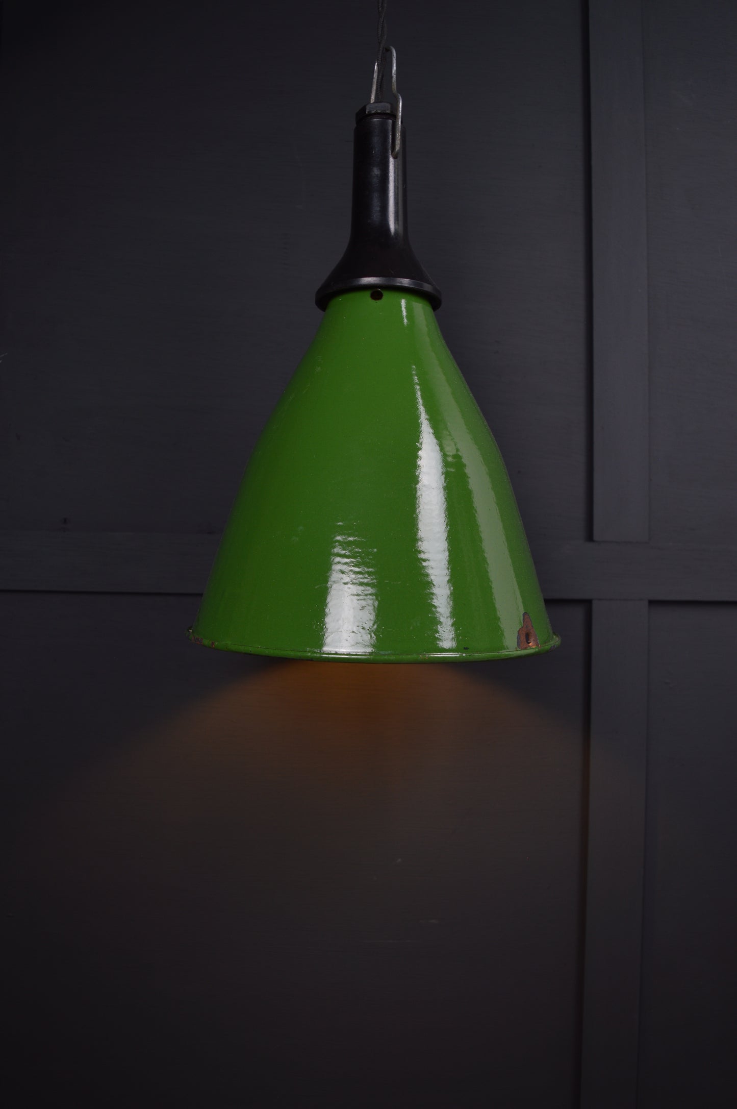 Vintage industrial enamel pendant light