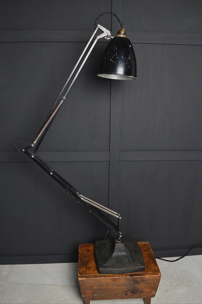 Black Herbert Terry model 1209 anglepoise lamp (Circa 1930s)