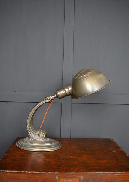 Early 20th century Miller brass desk lamp