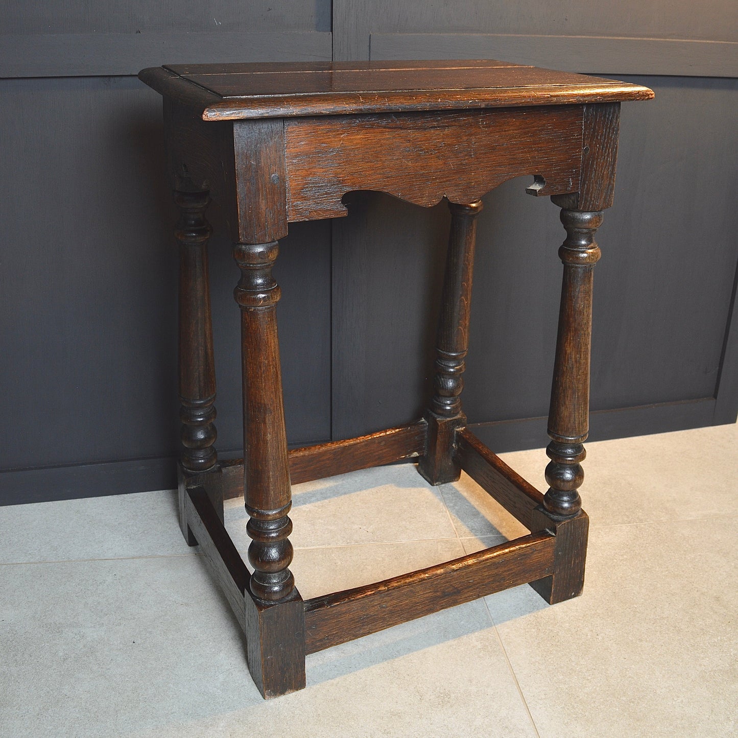 Early 20th century oak stool