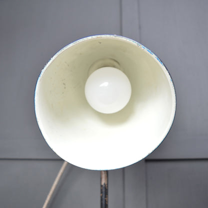 Vintage Blue enamel industrial laboratory lamp
