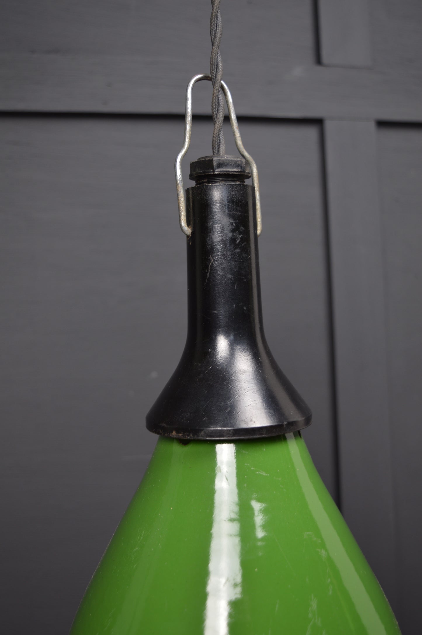 Vintage industrial enamel pendant light