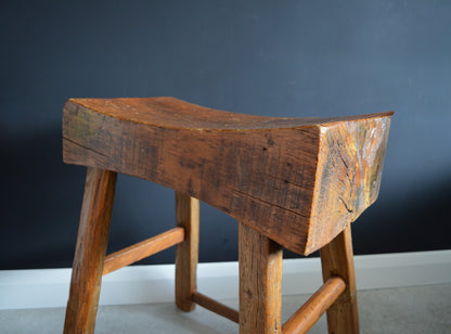 19th century oak stool