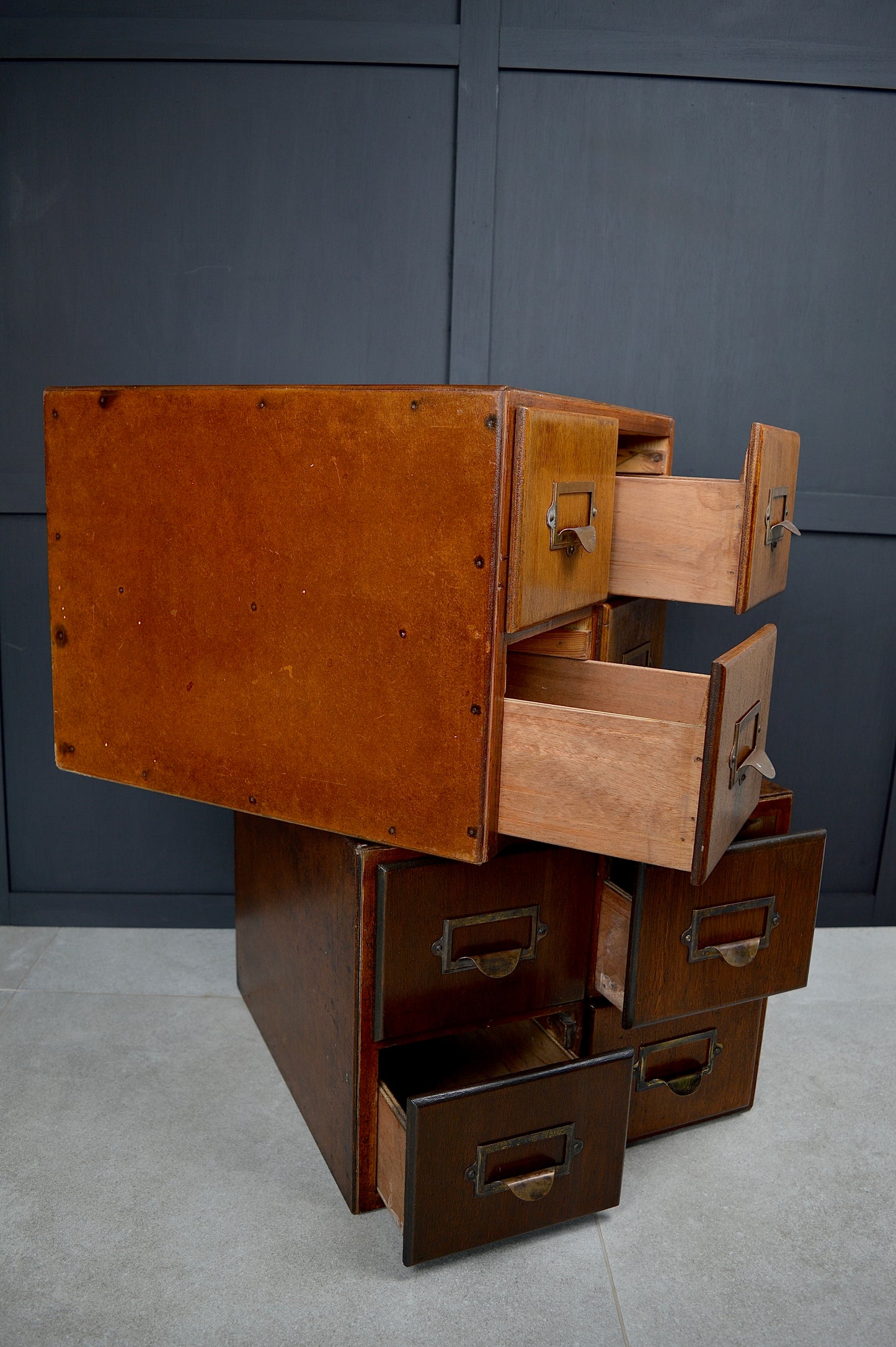 Early 20th century 4 drawer index cabinet