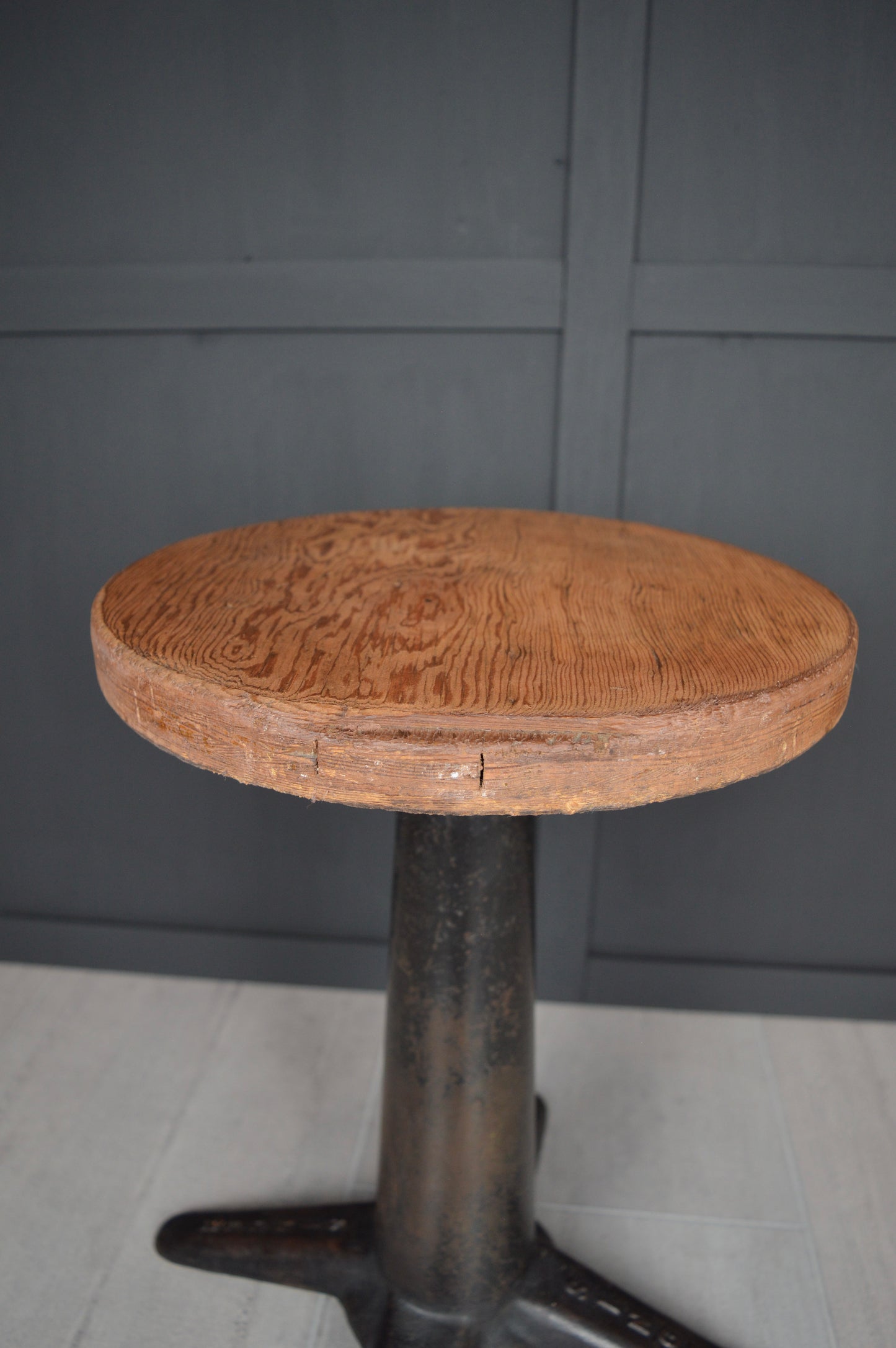 Singer cast iron industrial stool