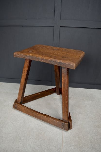 19th century wooden jewellers stool