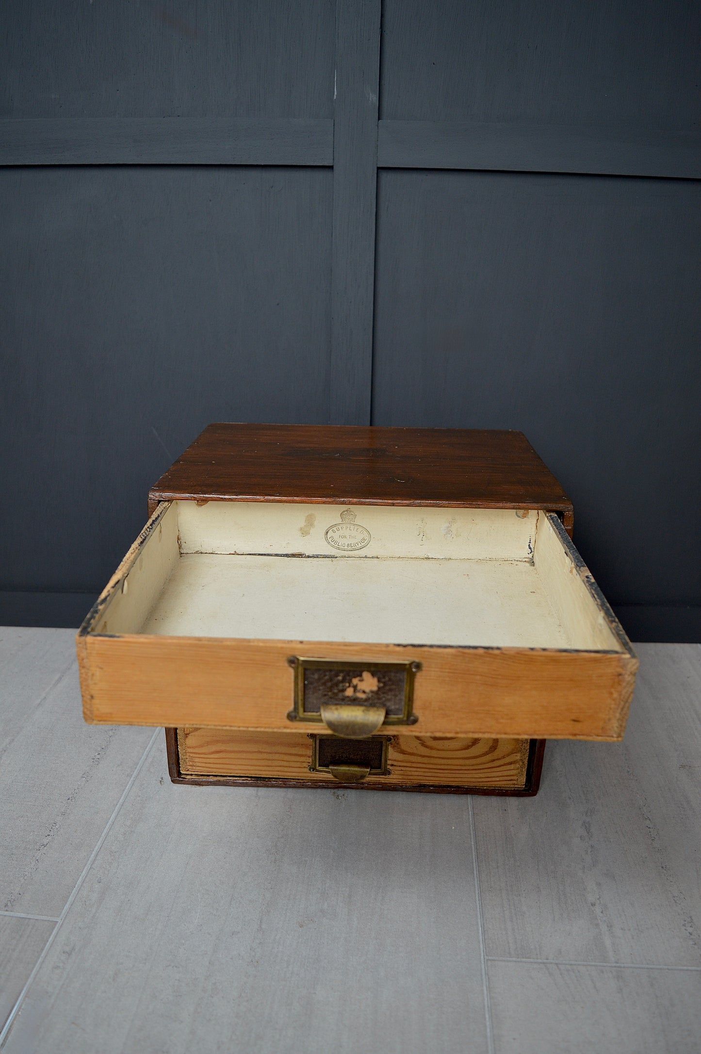 20th century post office stationary drawers
