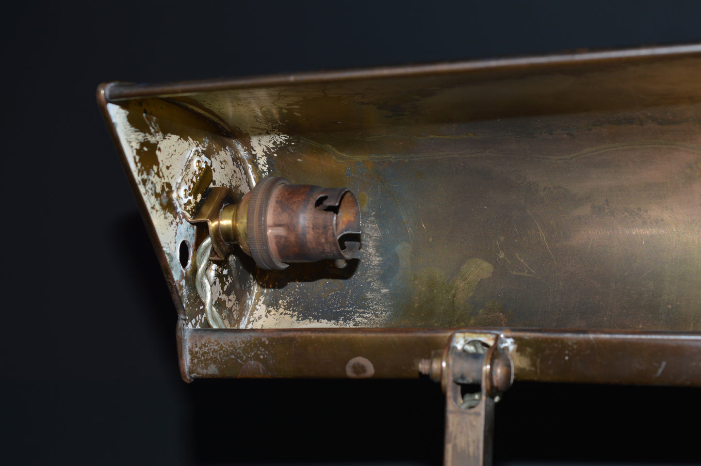 1920s GEC Copper bankers lamp