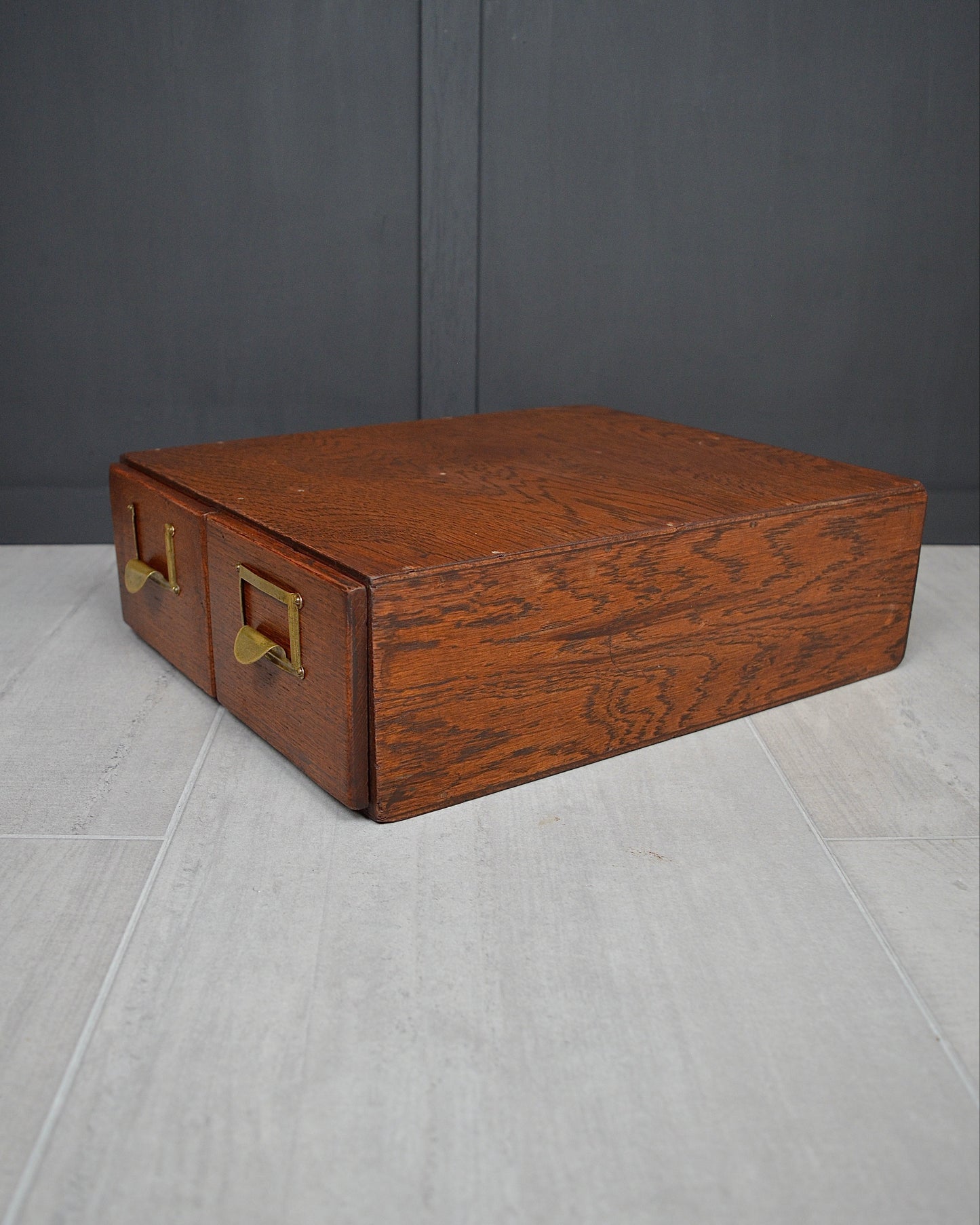 Wooden index card drawers