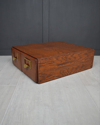 Wooden index card drawers