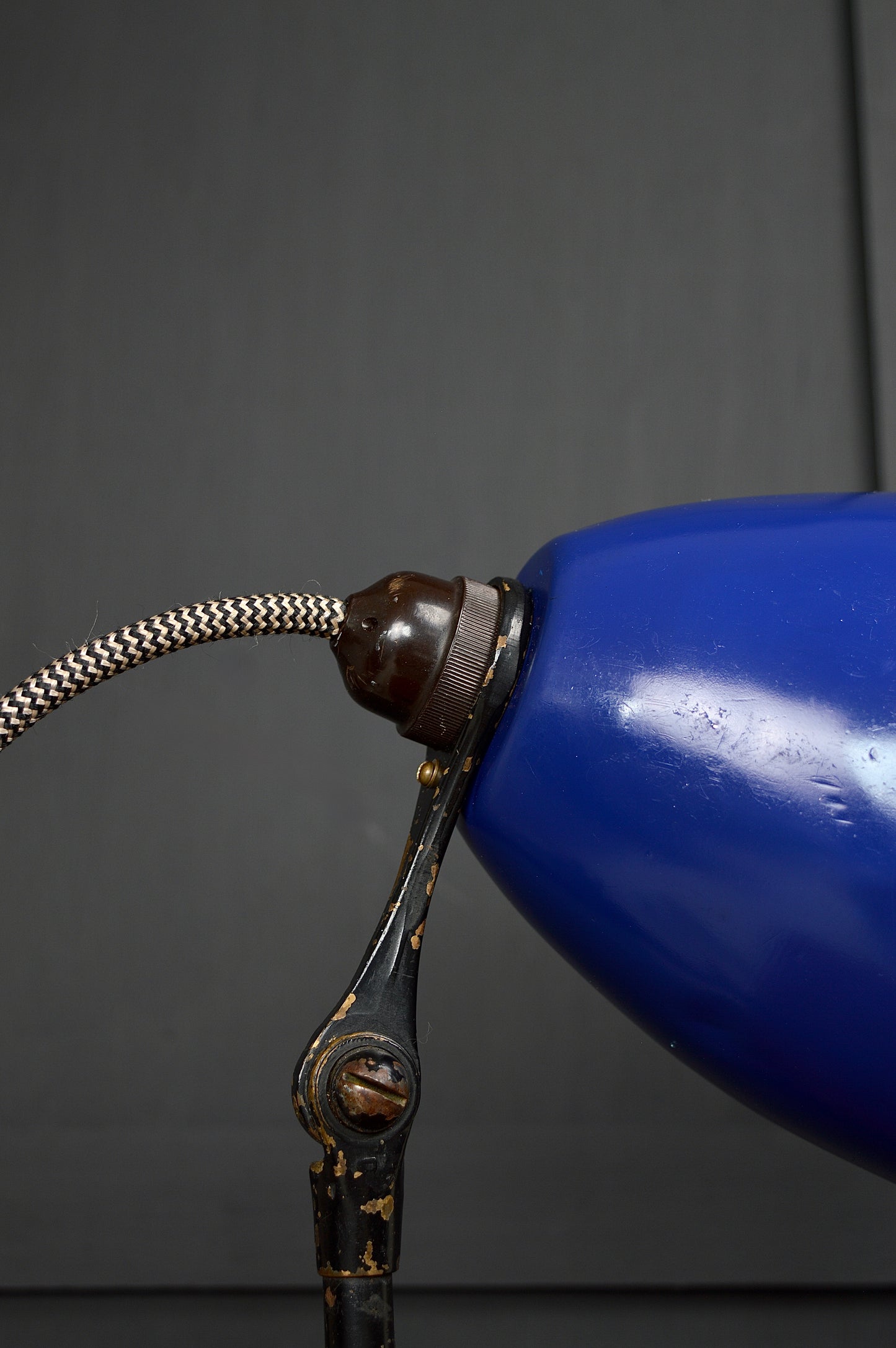 Vintage Blue enamel industrial laboratory lamp