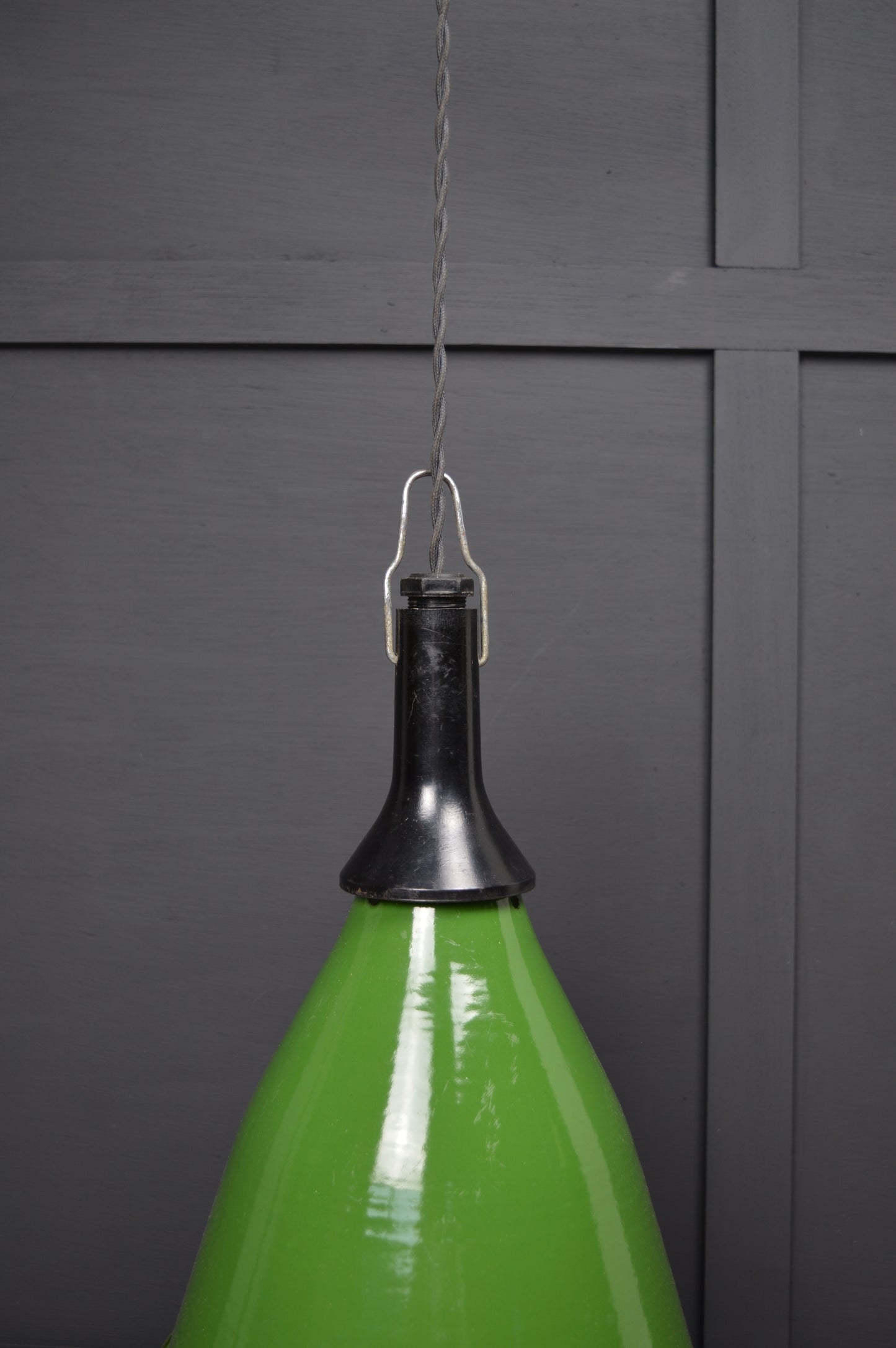 Vintage industrial enamel pendant light