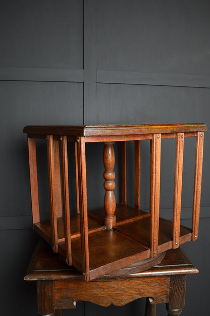Early 20th century revolving mahogany book case
