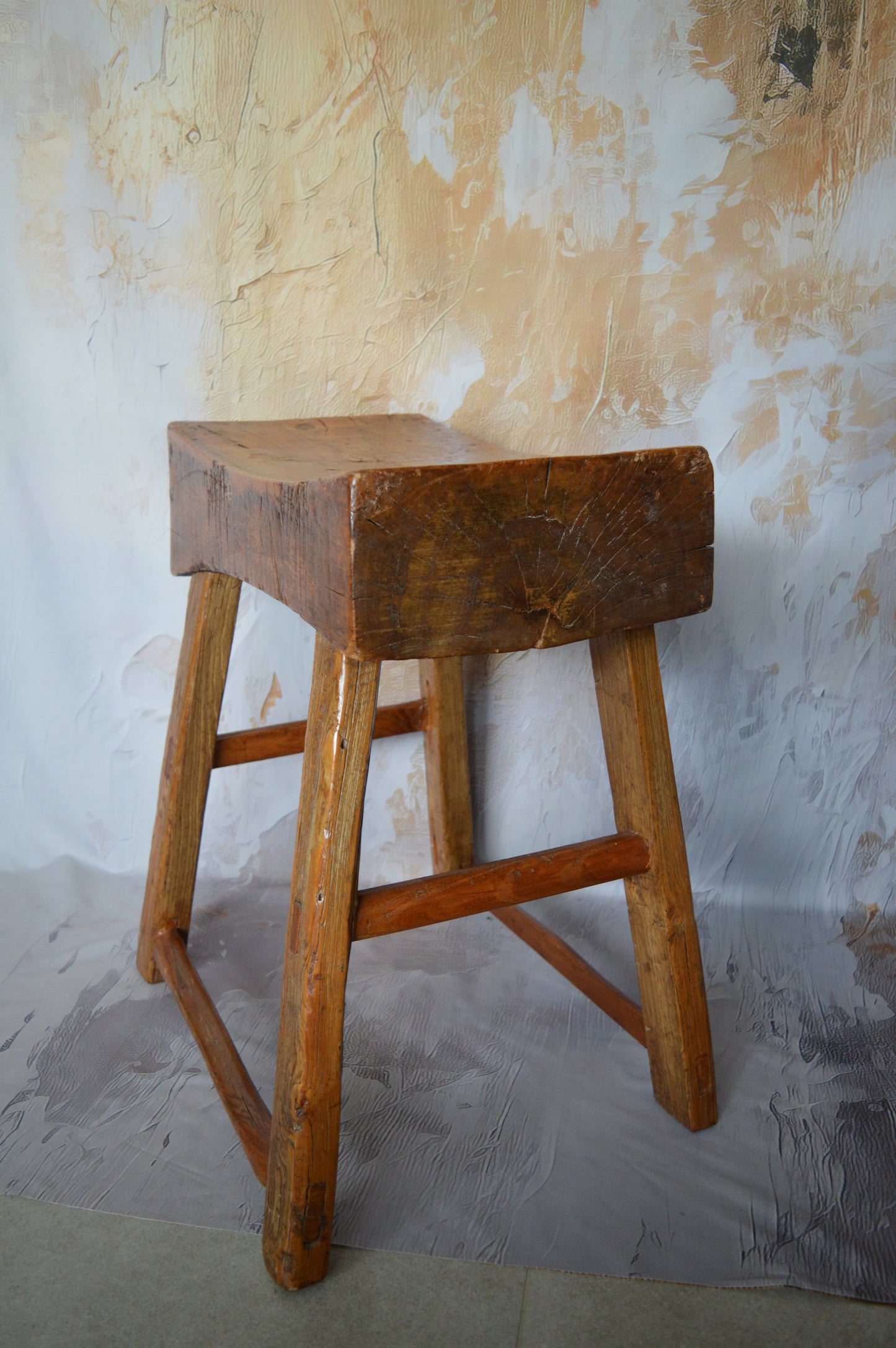 19th century oak stool