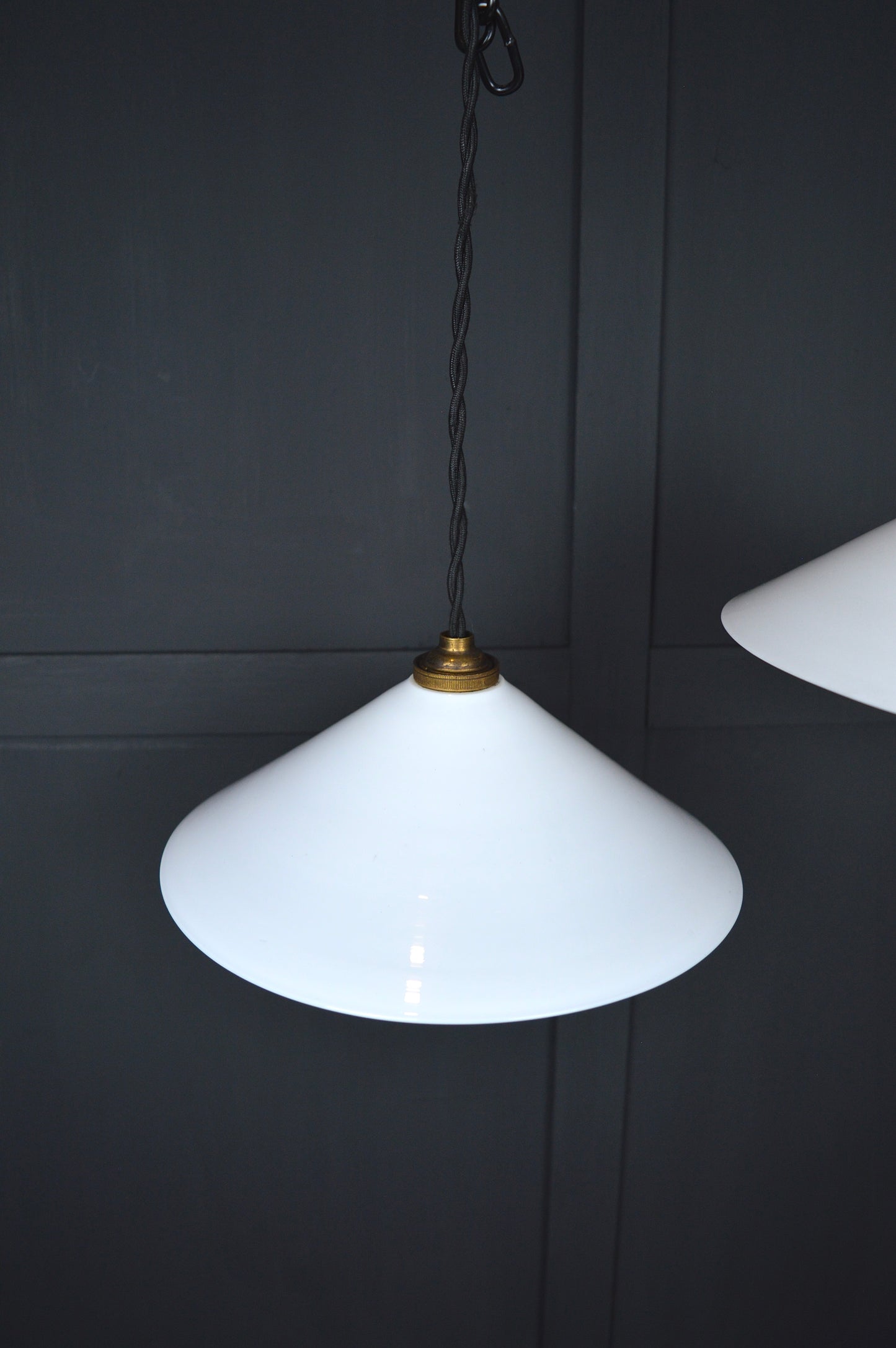 Glass coolie pendant lights