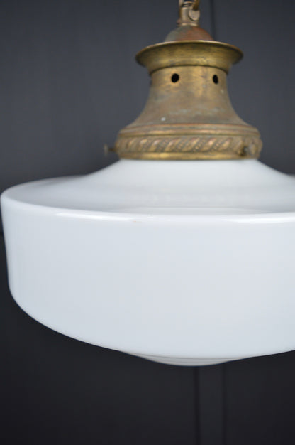 Art Deco Opaline glass pendant light
