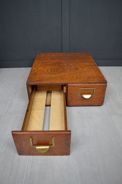 Wooden index card drawers
