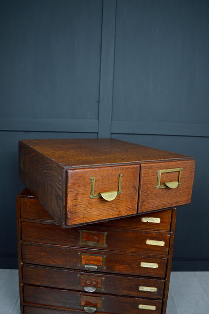 Wooden index card drawers