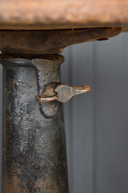 Singer cast iron industrial stool