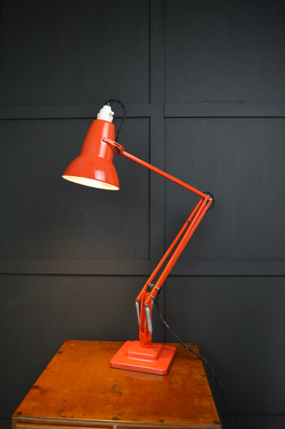 Red Anglepoise model 1227 lamp by Herbert Terry