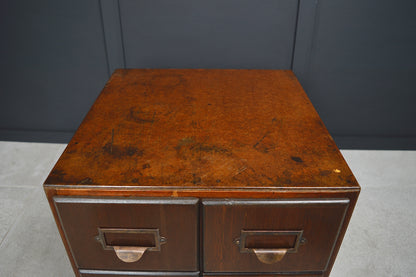 Early 20th century 4 drawer index cabinet