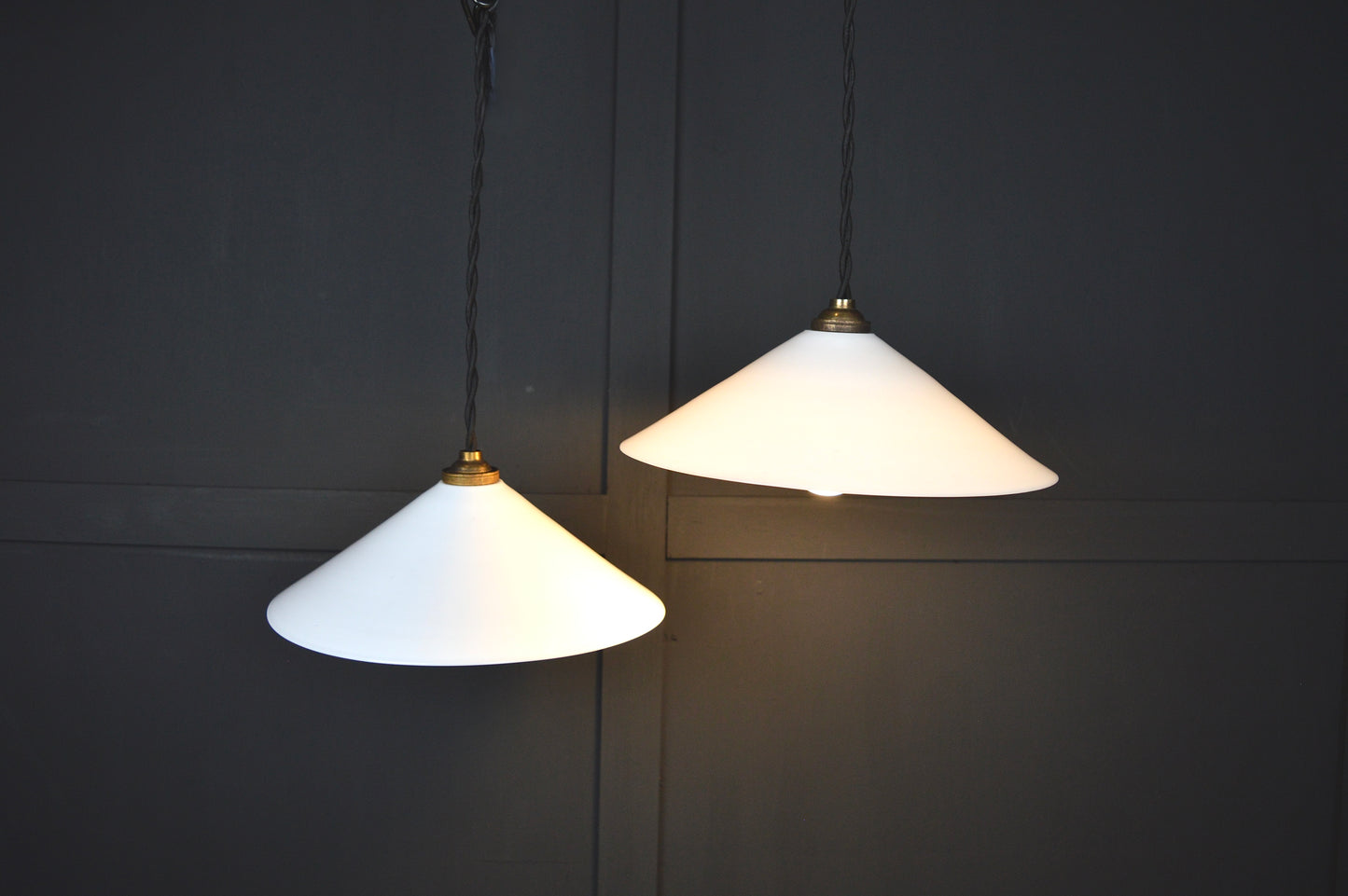 Glass coolie pendant lights