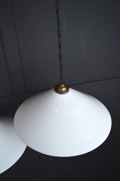 Glass coolie pendant lights