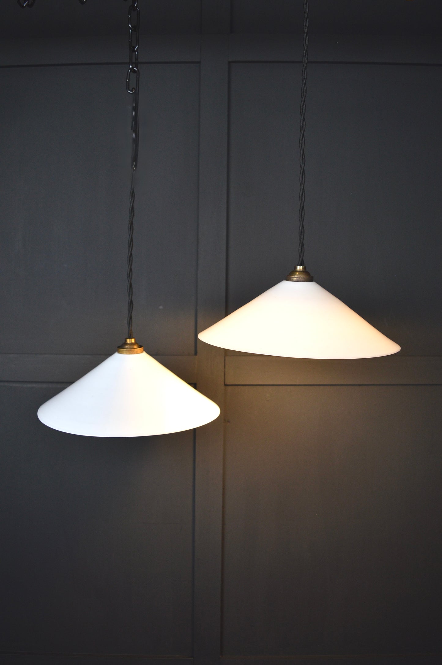 Glass coolie pendant lights