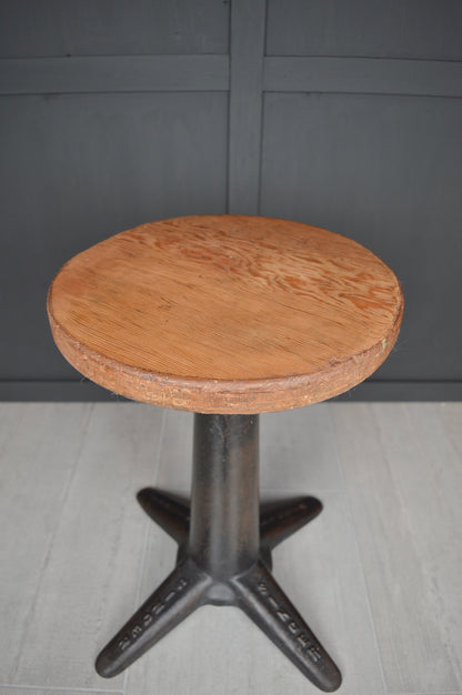 Singer cast iron industrial stool