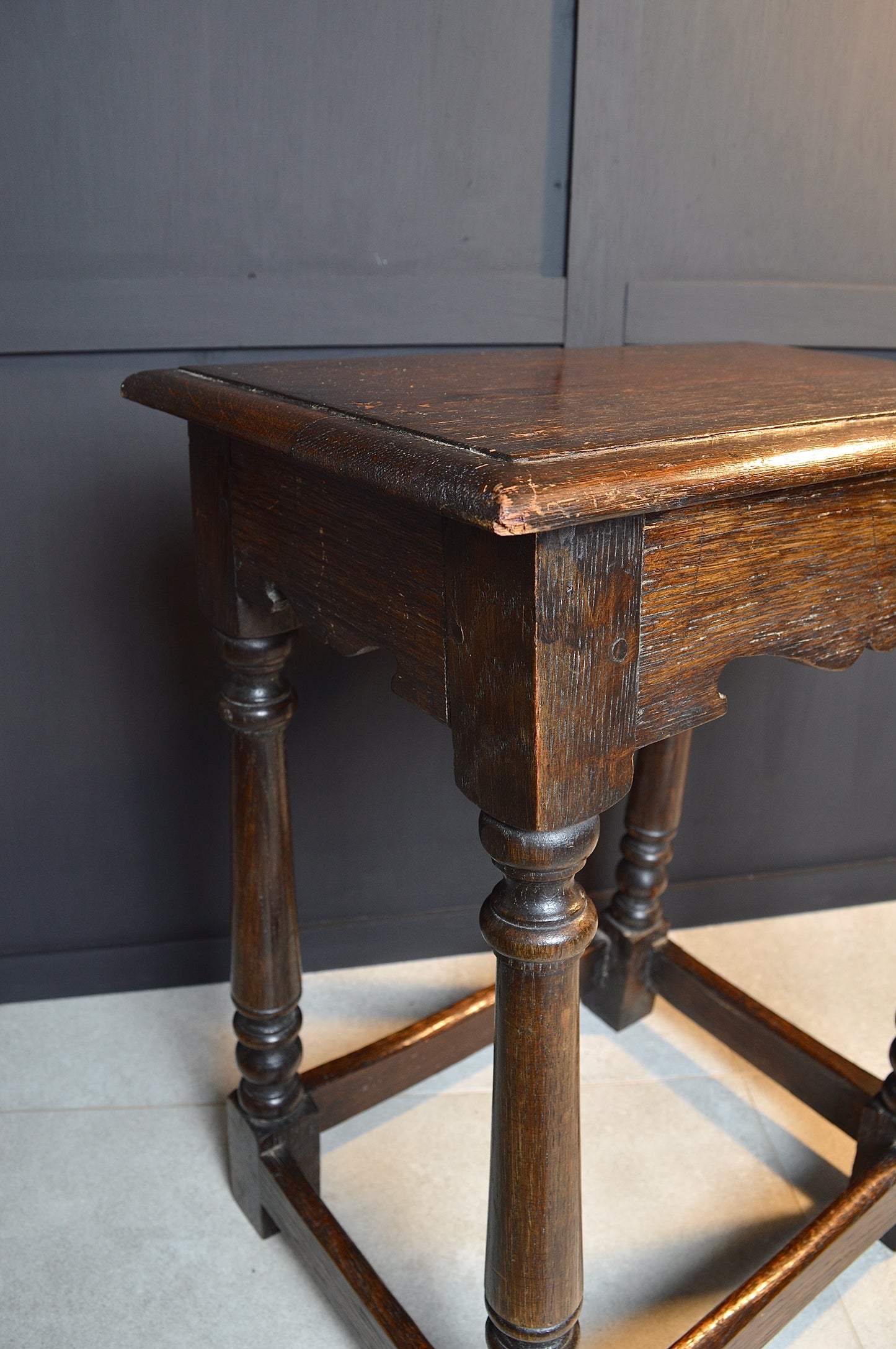 Early 20th century oak stool