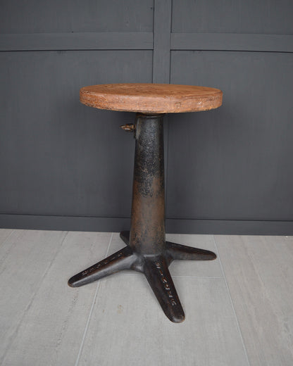 Singer cast iron industrial stool