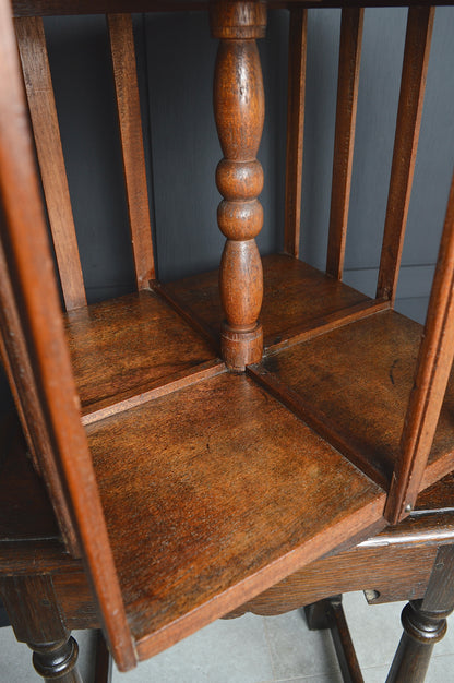 Early 20th century revolving mahogany book case