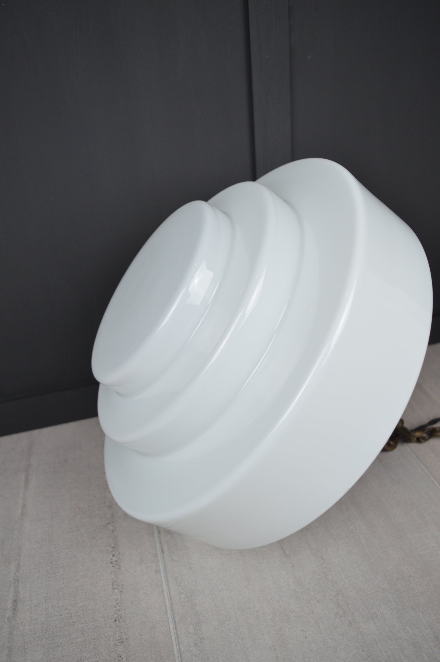 Art Deco Opaline glass pendant light