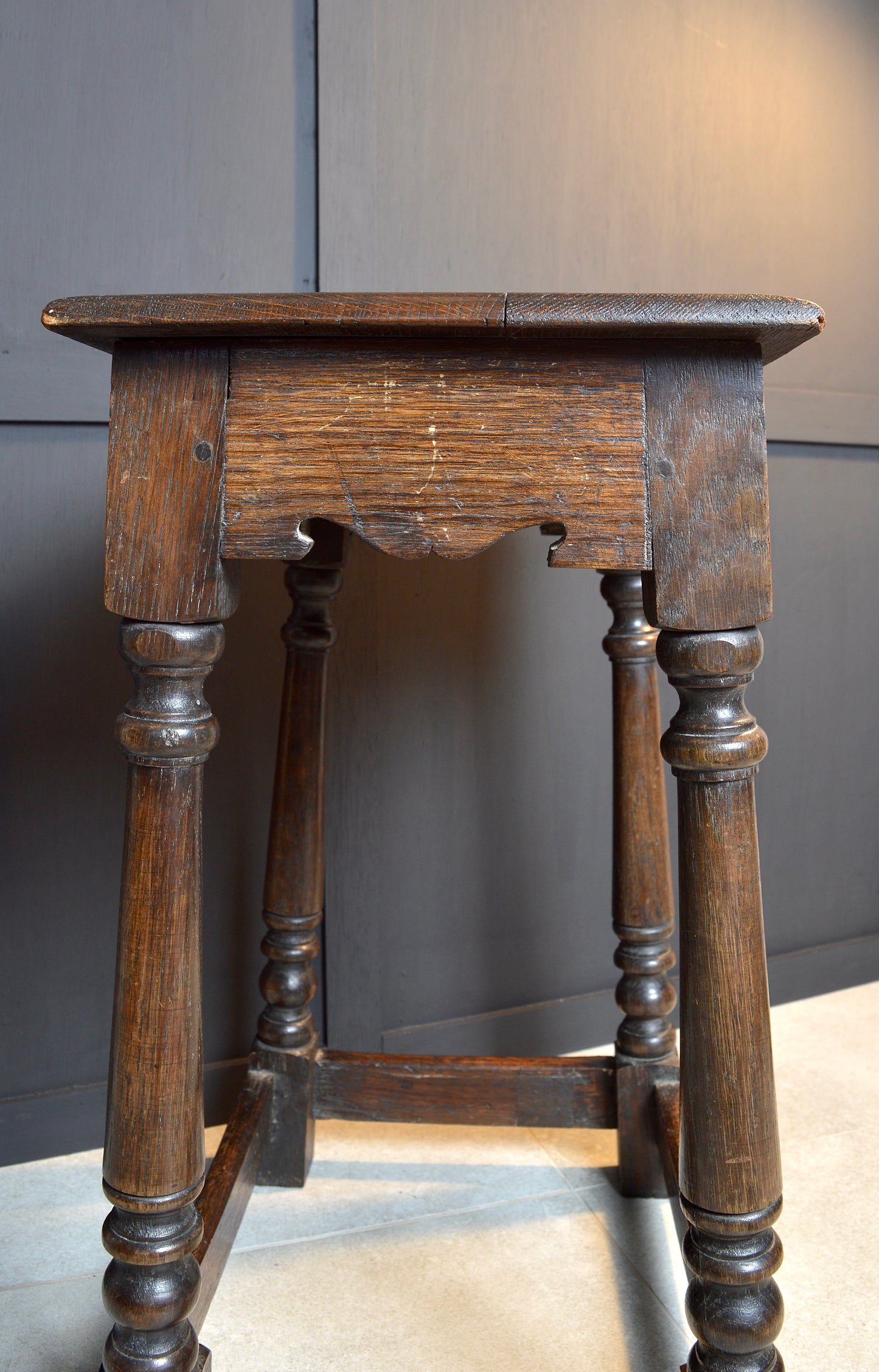 Early 20th century oak stool